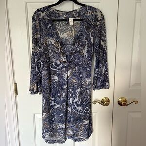 Anne Cole Paisley Long Sleeve Swimsuit Cover Up